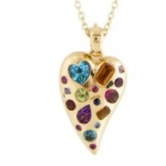 IPPOLITA 18K 750 YELLOW GOLD MULTISTONE VALENTINA PENDANT NECKLACE - Picture 5 of 8